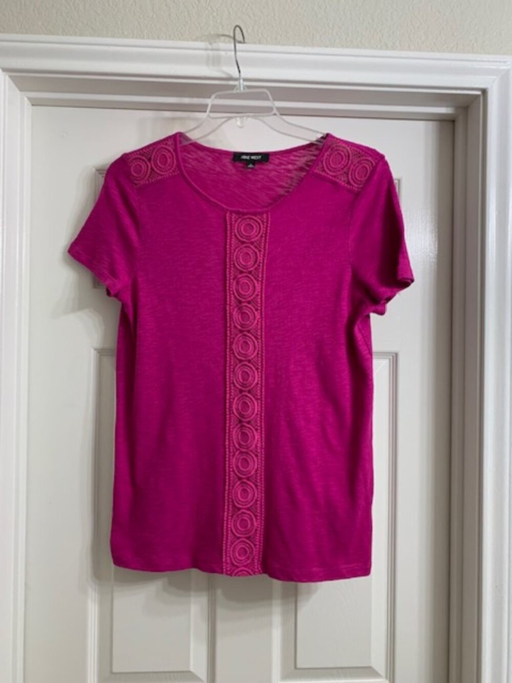 Nine West Brand Women's Short Sleeve Shirt, Size Large